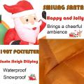 Inflatable Santa Claus and 2 Reindeer for Lawn Xmas Party Eu Plug