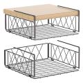 Auledio Under The Cabinet Shelf Rack,vertical Wire,bronze (2 Pack)