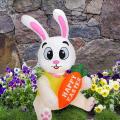 Inflatable Garden Decor Figurine Rabbit Inflatable Easter-eu Plug