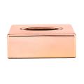 Rose Gold Car Home Rectangle Shaped Tissue Box