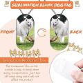 Sublimation Blank Aluminum Dog Tag Sublimation with 1 Heat Tape