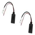 2x Car 12pin Bluetooth Module Wireless Radio Aux-in Aux Cable Adapter