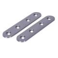 2x Flat Stainless Steel Repair Mending Fixing Plate Brackets Support