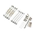 Metal Chassis Pull Rods for Mn D90 D91 Mn99s 1/12 Rc Car Parts,silver