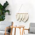 Hand-woven Macrame Wall Hanging Feathered Tapestry Home Decoration