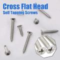 800pcs M2 Self-tapping Screws Assortment Set Cross-head Screws Silver