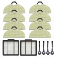 14 Pcs Replacement Parts Kit Side Brushes Filters Cleaning Mop Pads
