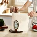 Wooden Paper Towel Holder Towel Organizer Roll Dispenser-log Color