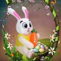 Inflatable Garden Decor Figurine Rabbit Inflatable Easter-eu Plug