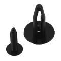 25pcs Plastic Rivets Fastener Car Bumper Push Clips 32mm Long Black