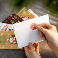 90pcs New Year's Card, Santa Claus Holiday, Foldable Blessing Card
