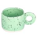 Creative Ring Handle Ceramic Mug Candy Color Milk Coffee Cup A