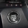 Real Carbon Fiber Car Engine Start Stop Button Cover Sticker Trim