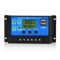 30a Solar Charge Controller Pwm Controllers 12v 24v Auto Lcd Display