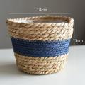 Seagrass Planter Woven Flower Pot Basket with Waterproof Liner,small