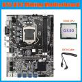 B75 Eth Mining Motherboard 8xpcie Usb Adapter+g530 Cpu+sata Cable