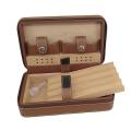 Cedar Wood Cigar Box Husk Paper Case Storage 4 Cigars for Sigar-b