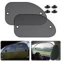 2pcs 25.59x14.96 Inch Car Sun Shade for Side Window with Suction Cups