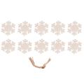 10pcs Christmas Wood Chip Pendant, Creative Home Decoration Snowflake