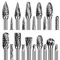 Double Cut Carbide Rotary Burr Set 20pcs Die Grinder Bits