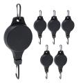6 Pack Retractable Hanger Reach Plant Pulley Adjustable Height Black