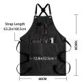 Apron for Men Arpons with Pockets-cross Back for Grilling Black