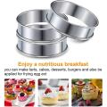 12 Pieces 3.15 Inch Tart Rings Stainless Steel Crumpet Rings Molds