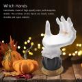 Witch Hands Candle Pedestal Snack Bowl Stand Resin Desktop Ornament