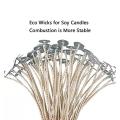 100pcs Wicks for Soy Candles, 8 Inch Pre-waxed Candle Wick with Base