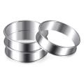 10 Pcs Double Rolled Tart Rings Stainless Steel Round for Food Baking