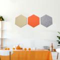 5pcs Hexagon Board Hexagonal Felt Sticker Board Orange Gray Series