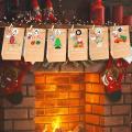 Christmas Advent Calendar Bags 24 Days Calendar Kraft Gift Bags