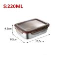 220ml Stainless Steel Lunch Box Sealed Food Fresh-keeping Boxes