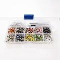 400pc 6mm 10 Colors Metal Eyelets Prong Snap Button Grommets Kit
