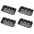 4pcs Bread Pans for Baking Carbon Steel Loaf Pan Tray Mold Bakeware