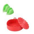 Silicone Pot for Airfryer Reusable Air Fryer Accessories Baking Brown