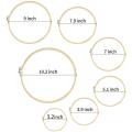 7 Pcs Bamboo Stitch Hoop Ring 3.2 Inch to 10.2 Inch for Embroidery
