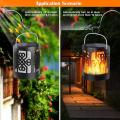 Solar Lanterns Waterproof Flickering Flame Lantern for Garden Patio