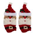 2 Pcs Cute Christmas Wine Bottle Cover for Table Home Decoration, A