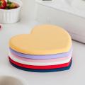 2pcs Heart-shaped Anti-scalding Silicone Pot Pad Coaster (white)