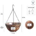 Hanging Flower Basket with Coco Coir Liners 10inch Decor, Set Of 2