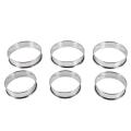 6 Pack Double Rolled Muffin Rings,stainless Steel Crumpet Rings