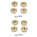 4pcs Brass Wheel Hex Adapter for Axial Scx24 90081 1/24 Rc Parts
