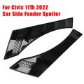 For Honda Civic 11th 2022 Car Side Fender Spoiler Kit Glossy Black
