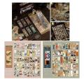 Vintage Style Label Washi Stickers Set (300 Pcs), for Art Journaling