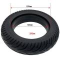 10x2.5 Black Solid Tire for Folding E-bike Widened Tyre Rubber