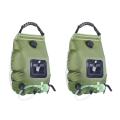 2x 20l Outdoor Camping Shower Water Bag Camping Solar Shower Bag