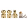 4pcs/set Copper 1/2inch 3/4inch Quick Connector Tap Set Adapter