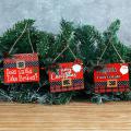 Christmas Tree Hanging Ornament, Wooden Pendant Sign for Home