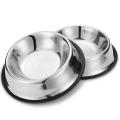 Dog Bowl Stainless Steel Dog Bowl with Rubber Base (10oz)